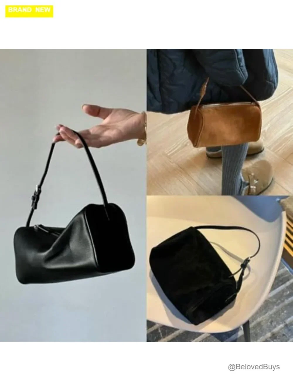 Suede PU Leather Slouchy Hobo Bag Crossbody Shoulder Tote